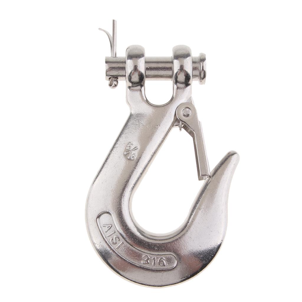 Stainless Steel 316 Clevis Slip Hook with Safety Latch Marine Grade