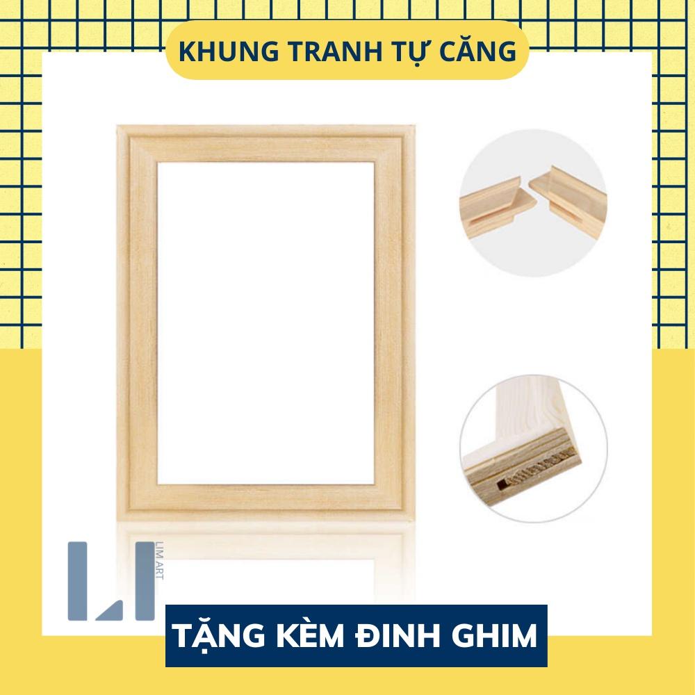 Khung gỗ căng tranh tự lắp ráp nhiều kích thước - Khung tranh canvas tự căng