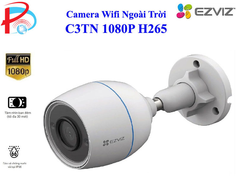 Camera IP Wifi Ngoài Trời EZVIZ C3TN 2MP Full HD 1080P Tích Hợp Mic Thu Âm - Chống Ngược Sáng - Hàng Chính Hãng