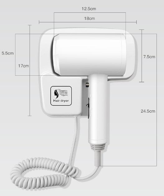 Máy Sấy Tóc 2 Chế Độ Nóng Lạnh Treo Tường Hiltons Hair Warm Choices 3C