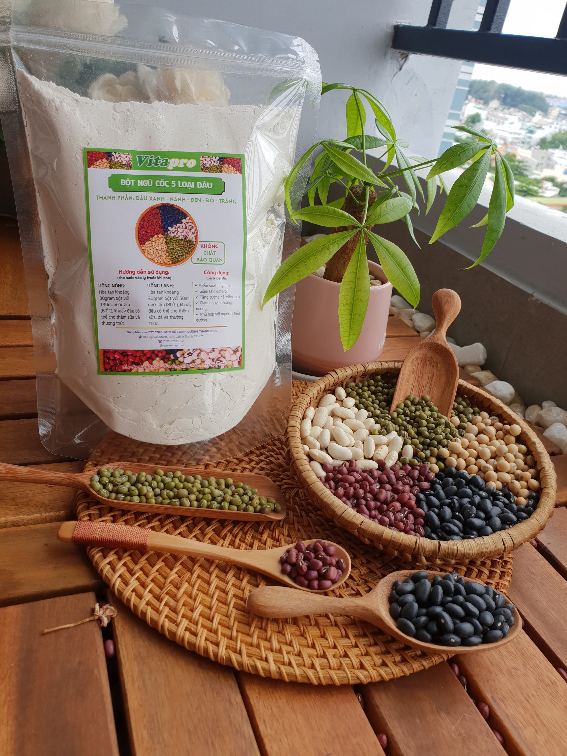BỘT NGŨ CỐC 5 LOẠI ĐẬU 100% NGUYÊN CHẤT - SIÊU GIẢM CÂN -500 GR