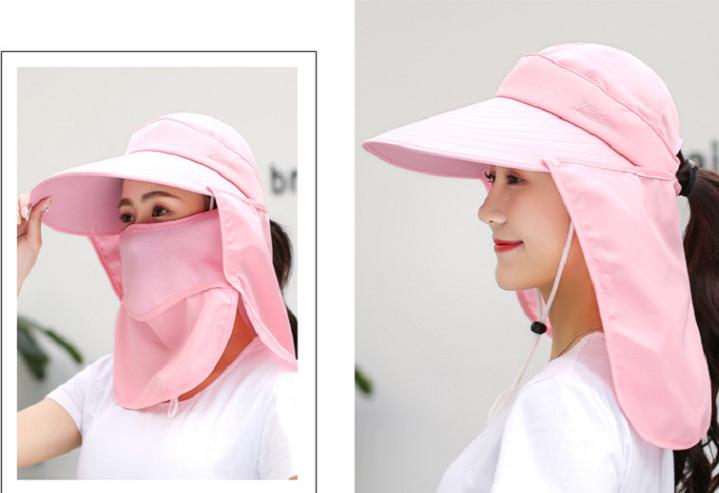Mũ khẩu trang chống nắng chống uv phong cách Hàn, nón chống nắng kèm khẩu trang tạo kiểu