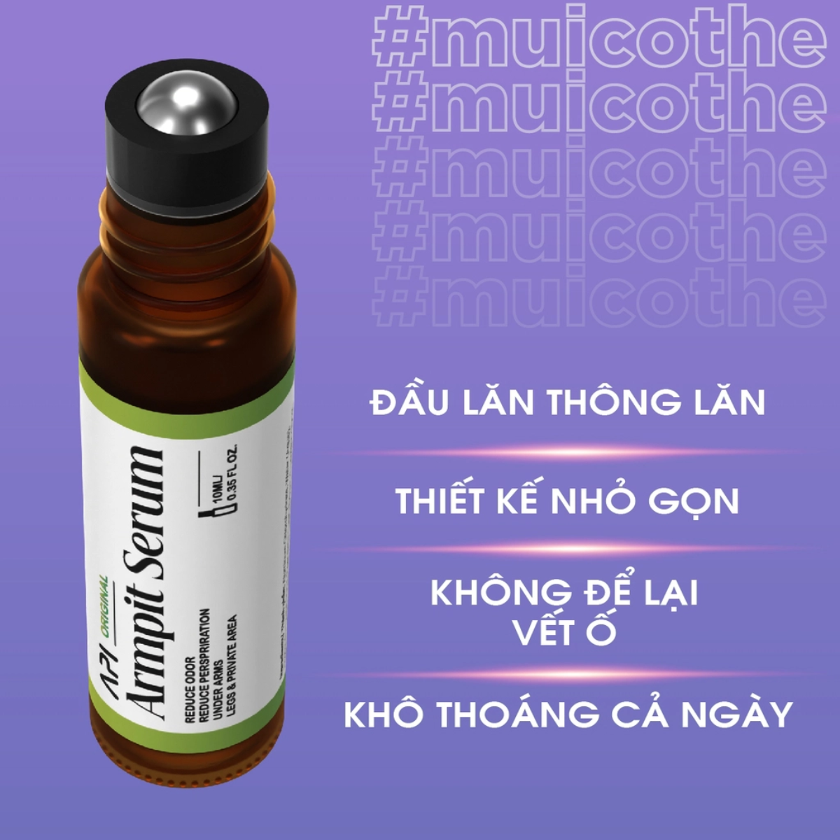 Son Nách Khử Mùi Api - Combo 3 Son Lăn Nách Mee Natural Ngăn Tiết Mồ Hôi 10ml