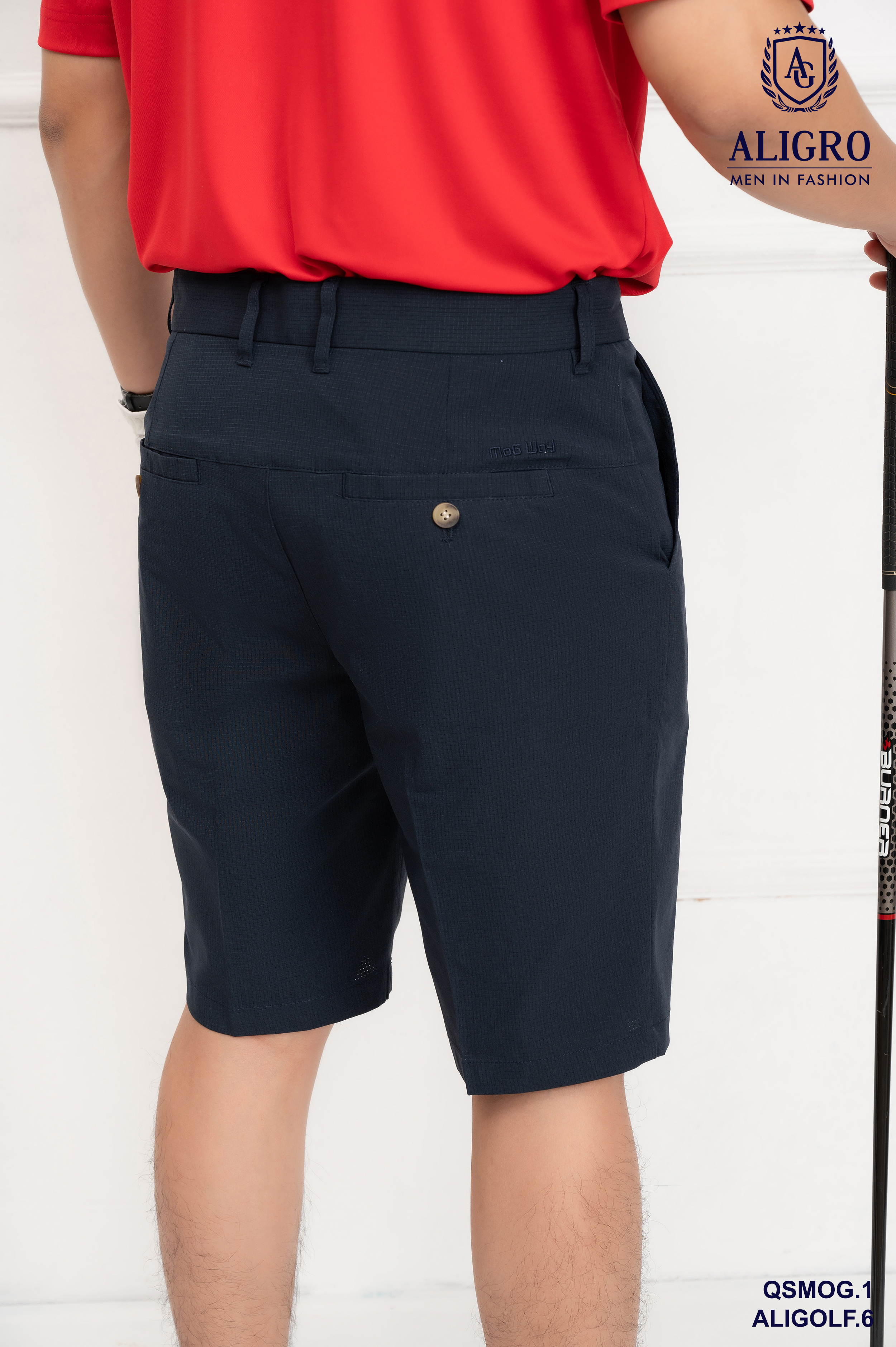 Quần short golf nam ALIGRO  nhiều màu chất vải co giãn chống nhăn cực tốt QSMOG.1