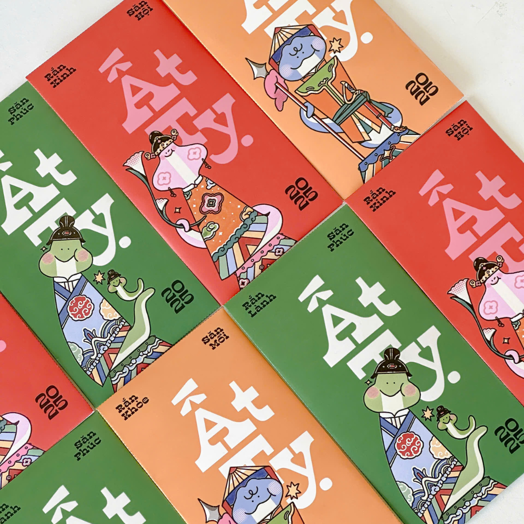 Bao lì xì tết 2025 set lì xì dài phiên bản Rắn năm Ất Tỵ Crabit