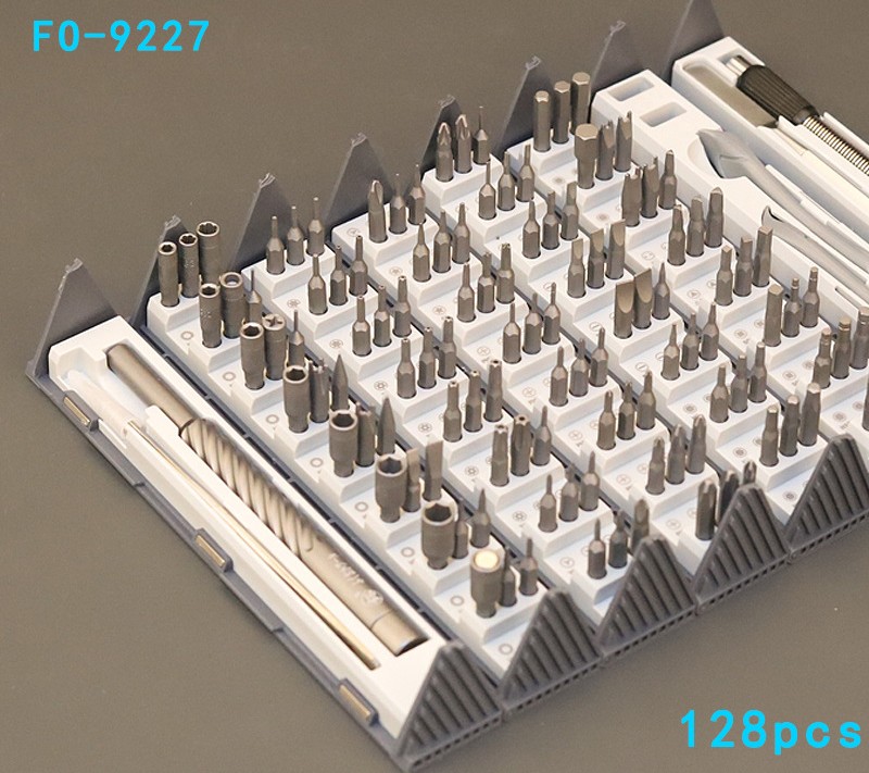 Bộ tua vít kiêm khẩu cỡ nhỏ 128in1 nhiều đầu nhiều cỡ đa năng Nhật FO-9227