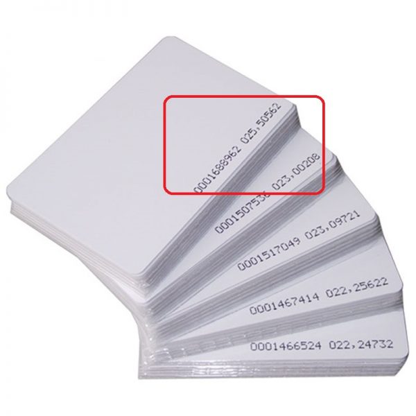 Thẻ từ máy chấm công tần số 125 Khz - thẻ mỏng 0.8mm