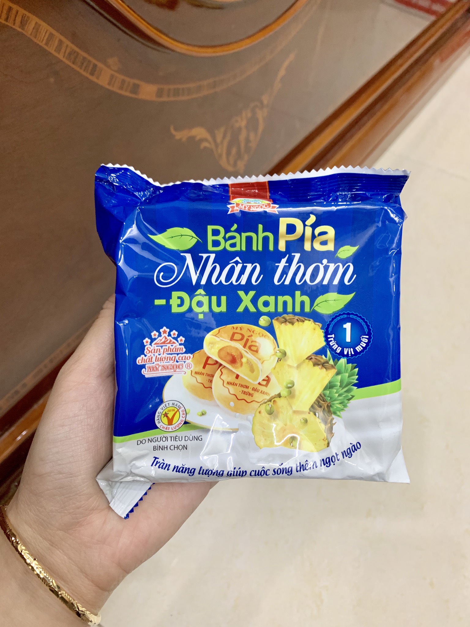 400g Bánh pía NHÂN THƠM chín ĐẬU xanh CHANH tươi MỸ NGỌC [ KHÔNG CÓ sầu riêng &amp; CÓ trứng muối ]