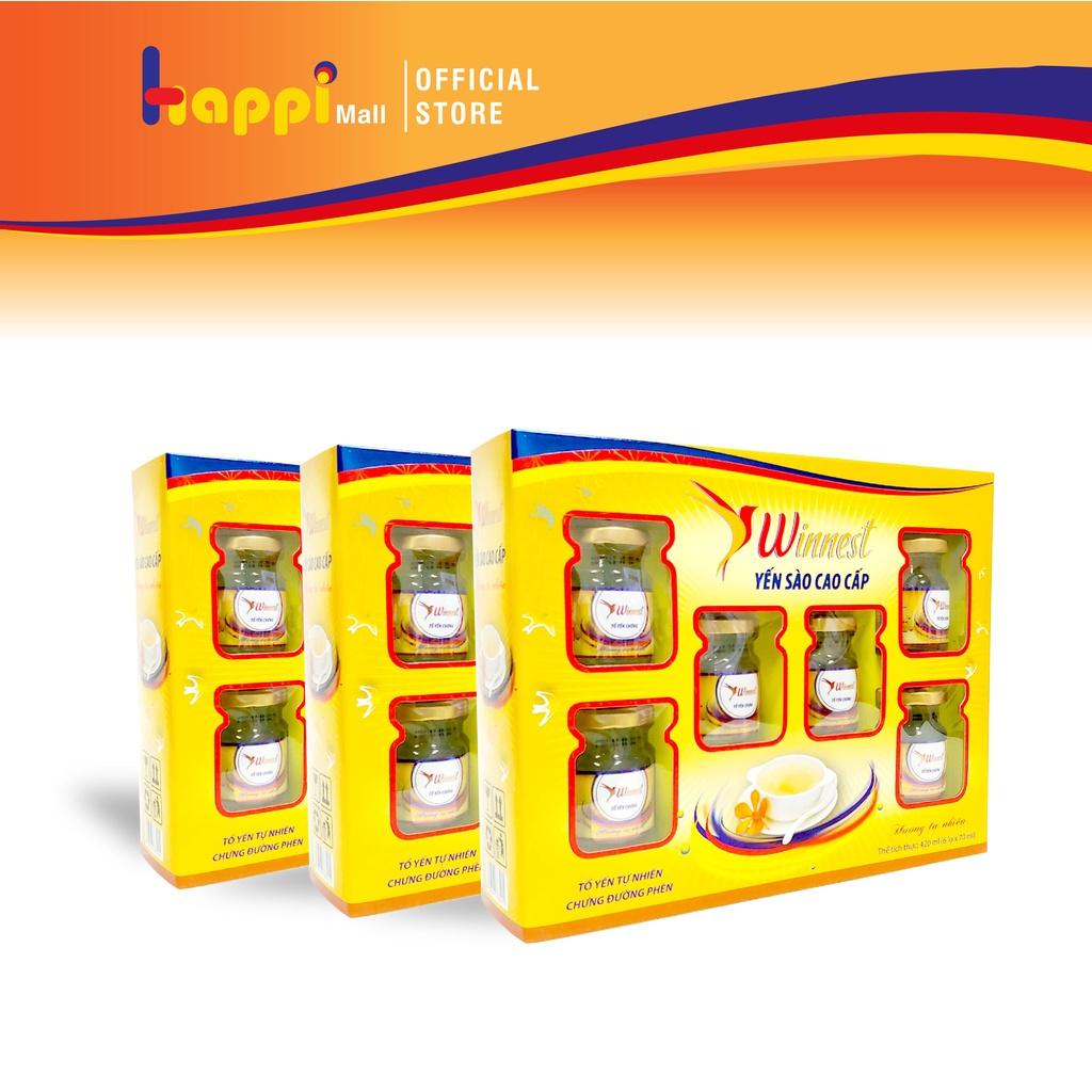 Combo 6 Lốc Yến Chưng Sẵn Đường Phèn Hương Tự Nhiên - Winnest
