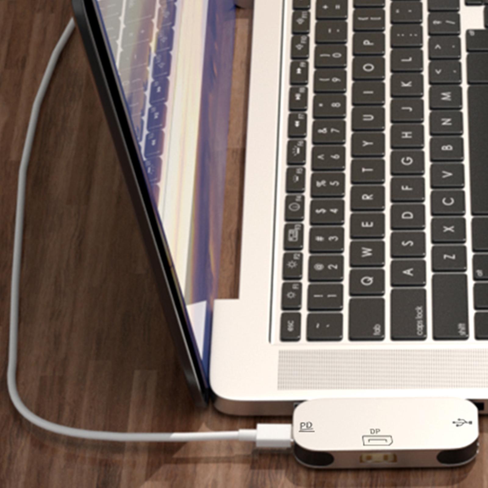 3 in1 Docking Station Type-C DP PD Charging Port Adapter Laptop Computer