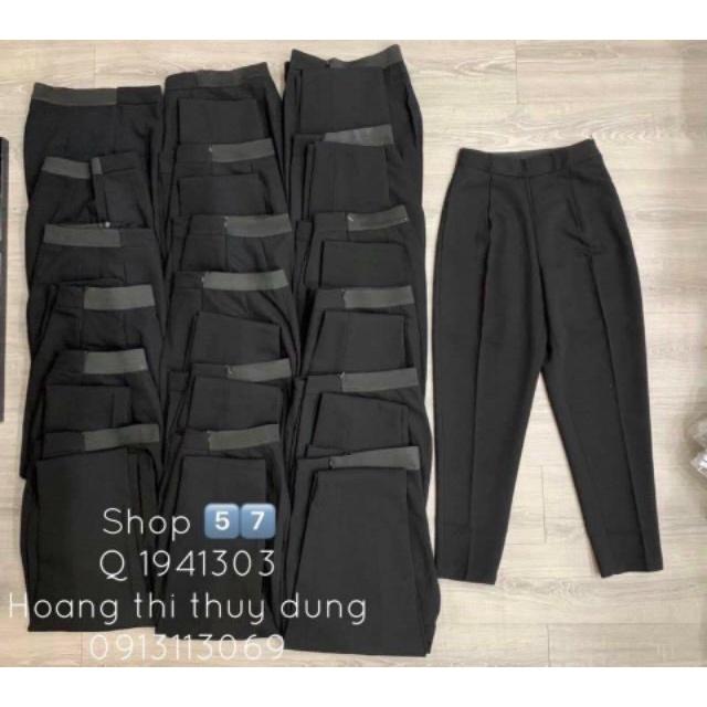 6.65 KHLSTORE065 Quần vải công sở baggy ĐEN