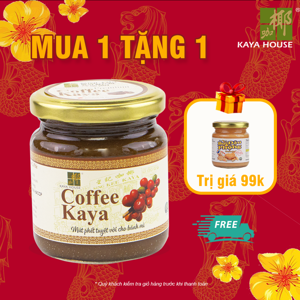 Mứt Kaya Singapore Coffee túi 1000G - Kaya House - Ăn kèm với Sandwich, làm nguyên liệu nấu ăn