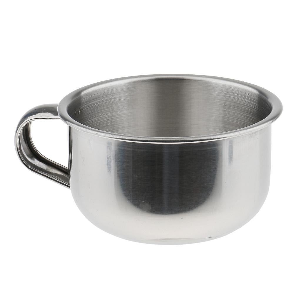 Stainless Steel Men's Shaving Mug Bowl Men Barber Beard Soap Cup for Brush