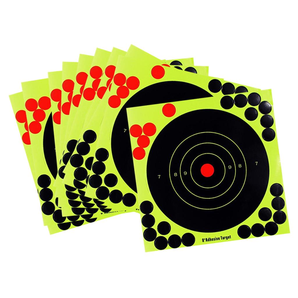 8x10 pcs Splatter Reactive Self Adhesive Shooting Targets Gun Rifle Pistol