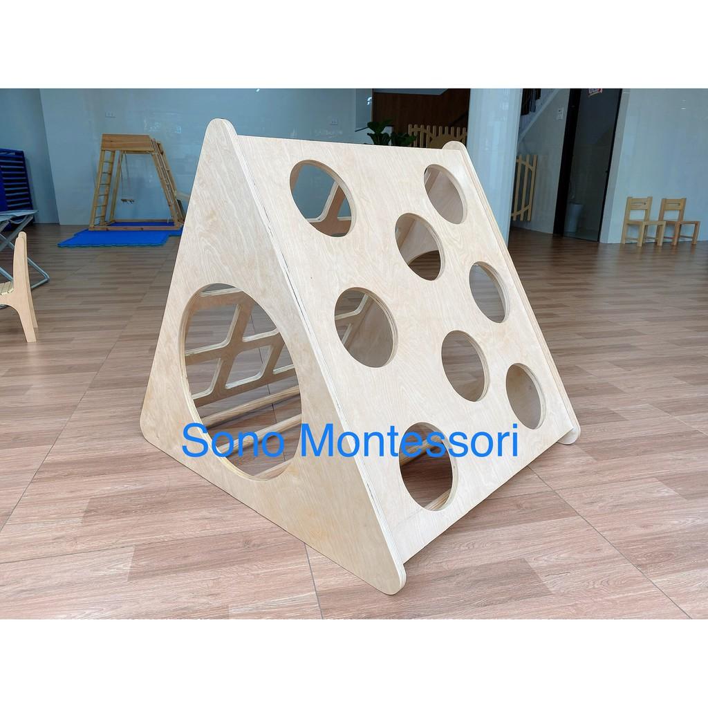 Tam giác Pikler 4 trong 1 - Sono Montessori- 100% Plywood Birch tiêu chuẩn carb b2