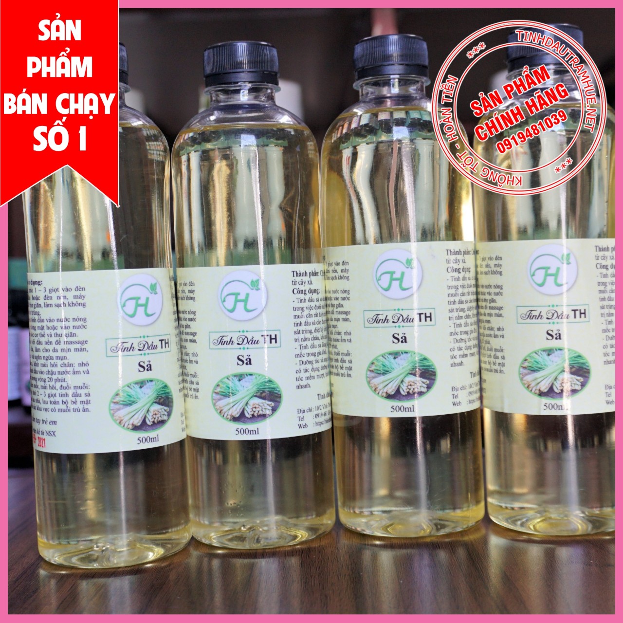 450ml Tinh Dầu Sả Lau Sàn nguyên chất, Xịt Khử Trùng,Khử Khuẩn, Đuổi Muỗi, Côn Trùng mùa dịch