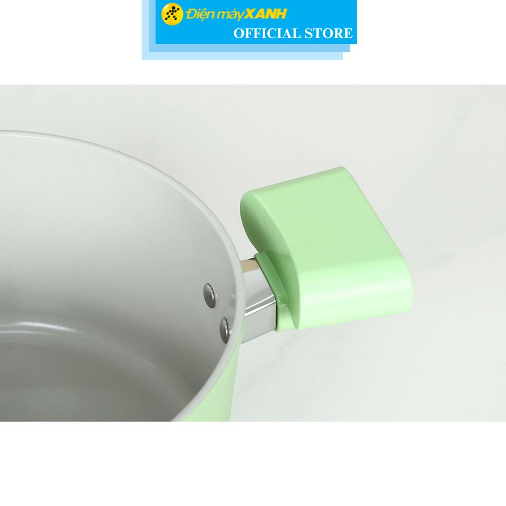 Nồi nhôm men sứ chống dính nắp kính 20 cm Elmich Hera II EL-5203GY20 - Hàng Chính Hãng