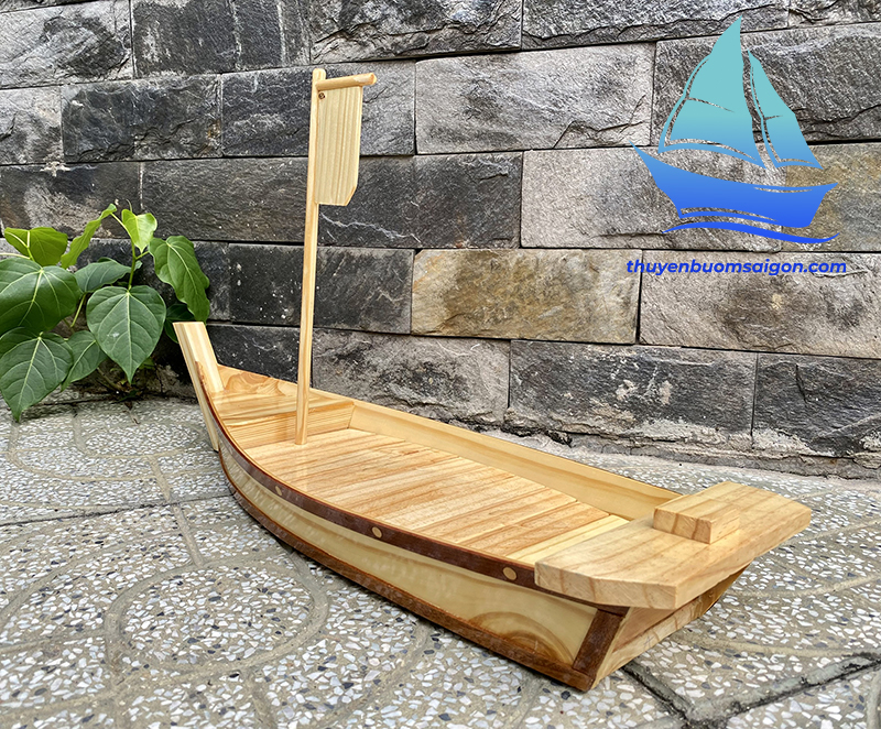 Khay thuyền gỗ sushi sashimi trang trí decor hải sản