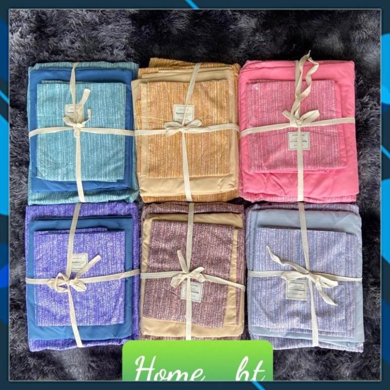 Bộ chăn ga cotton Tici Xước bedding chăn ga Hàn Quốc đủ màu đủ size miễn phí bo chun