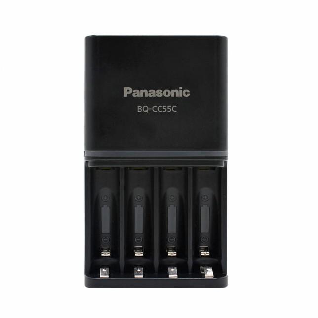 Bộ sạc nhanh thông minh Panasonic CC55 Smart &amp; Quick Charger + 4 pin AA Eneloop 2550mAh