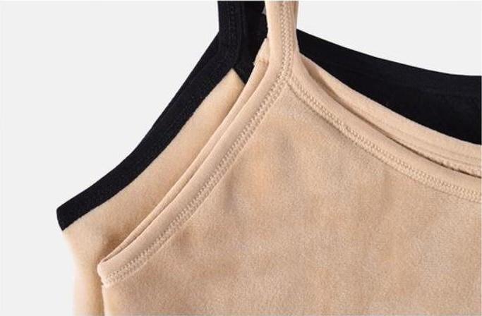 Áo 2 dây nhỏ lót nỉ mặc trong vest co giãn cotton ôm sát AHD04