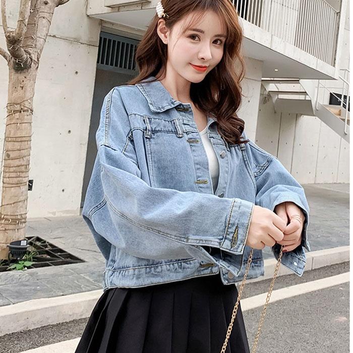 Áo khoác jeans nữ dáng lửng trẻ trung, thời trang thu đông 2021