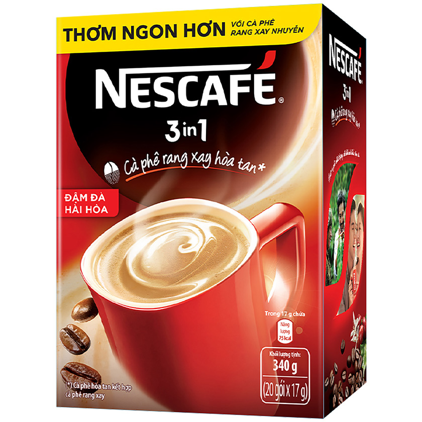 Combo 2 hộp NESCAFÉ 3IN1 Công thức cải tiến - Vị nguyên bản - Hộp 20 gói x 17 g - [Tặng túi tote Nescafé]