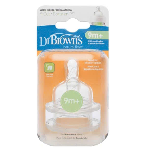 [ Phiên bản Options ] Set 2 núm ty thay thế bình sữa Dr.Brown's cổ rộng, phiên bản Options