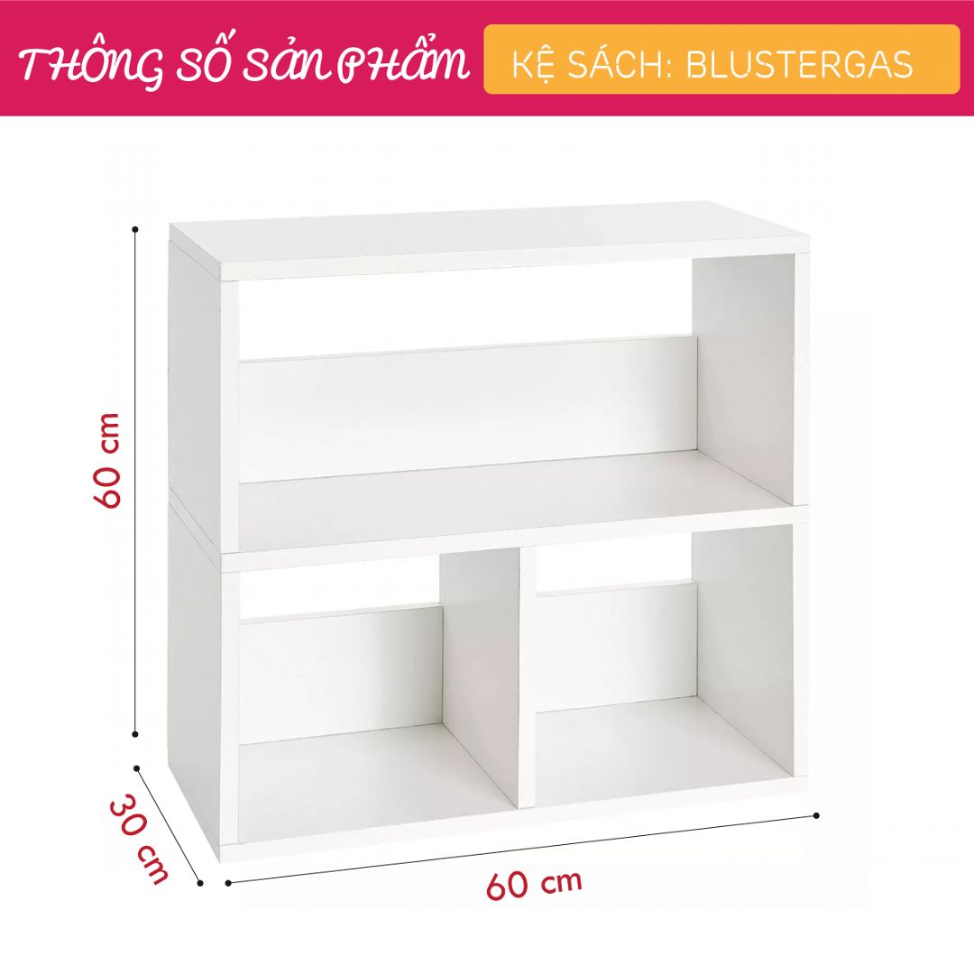 Kệ giá đỡ sách từ gỗ tại nhà SMLIFE Blustergas