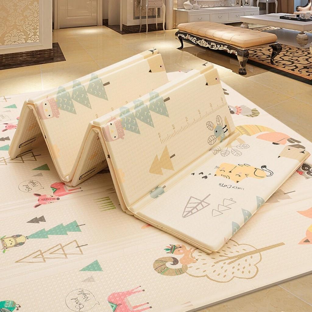 [KoSuyTu] Thảm Xốp Gấp Gọn XPE 2 Mặt Loại Dày Chống Thấm Dễ Lau Chùi - 1.8m*2.3m - An Toàn Không Mùi - Thiết Kế Hình Thú Dễ Thương