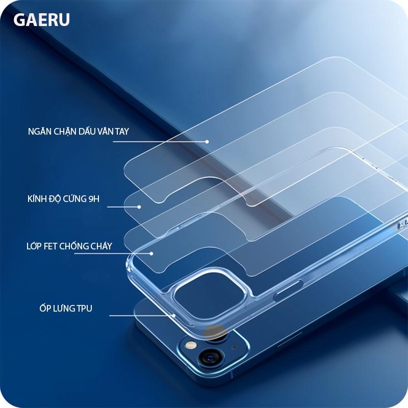 Ốp lưng trong suốt GAERU cho iphone XR XS 11 12 13 Pro Pro Max