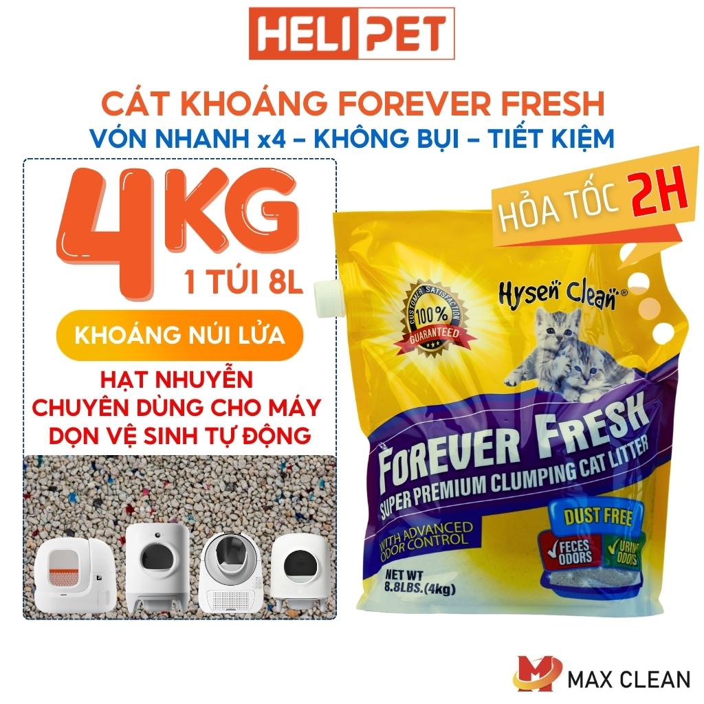 Cát Vệ Sinh Cao Cấp Cát Khoáng Dùng Cho Khay Vệ Sinh, Máy Vệ Sinh Cho Mèo 4Kg Siêu Vón Siêu Ít Bụi- HeLiPet