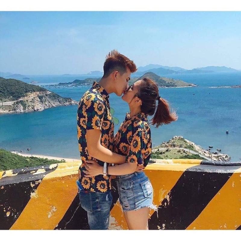 Áo sơ mi hoa quả chất lanh CON855