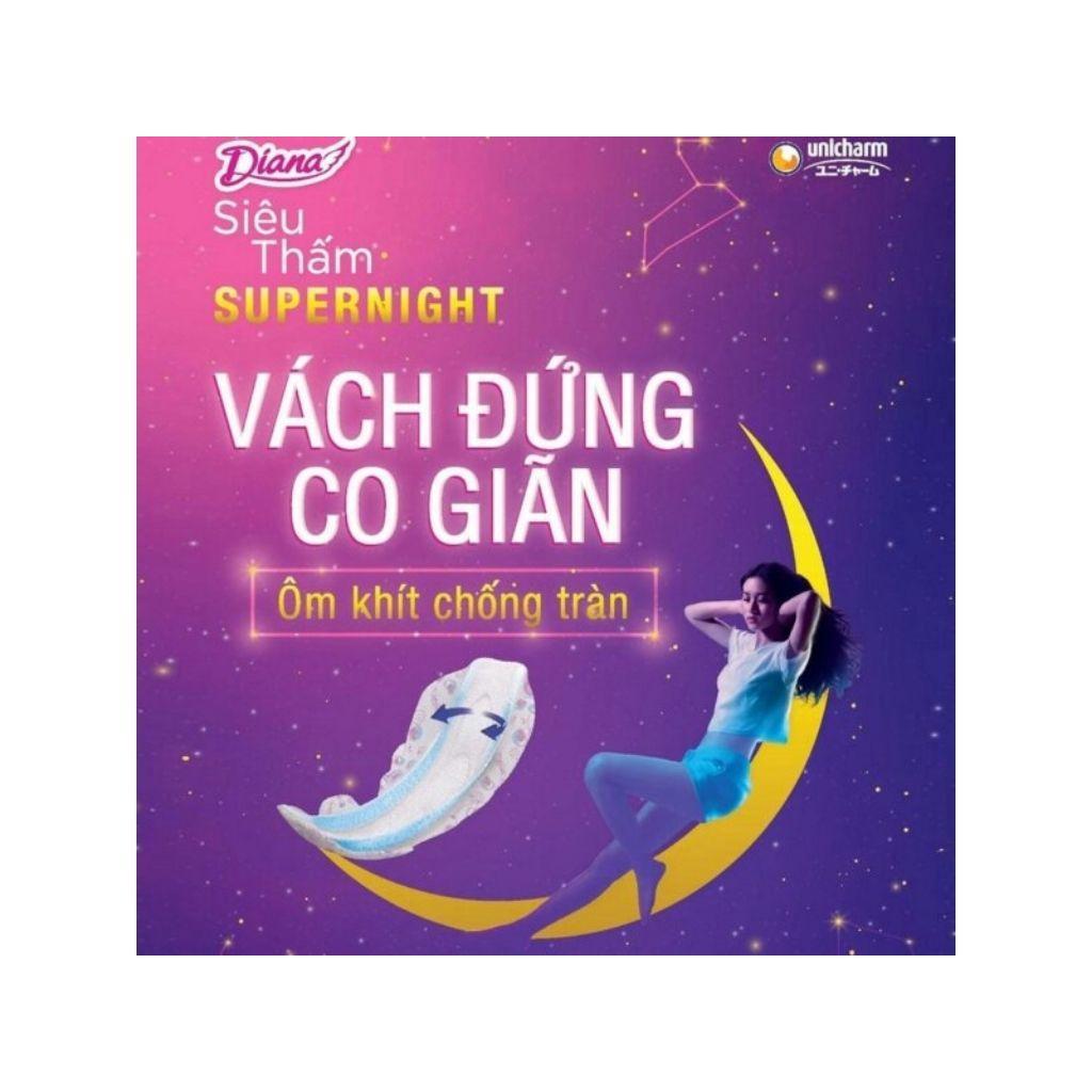 Combo 3 Băng vệ sinh Diana Sensi Ban Đêm Mặt Bông Êm Mềm 35cm 3 miếng / gói x3