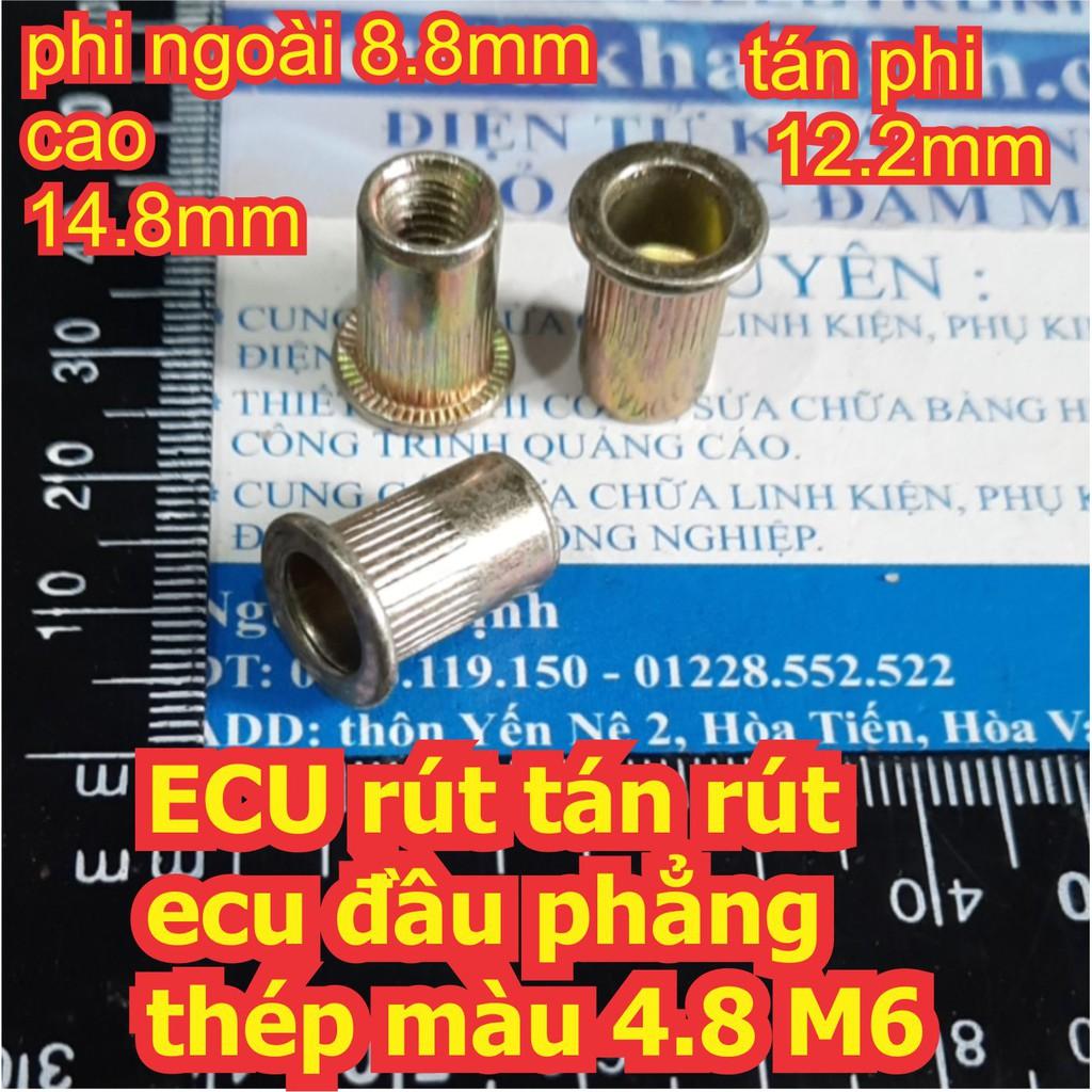 ECU rút tán rút ecu đầu phẳng thép màu 4.8 M3 M4 M5 M6 M8 kde7091