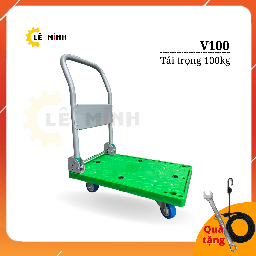 Xe đẩy hàng 4 bánh cao cấp V100 - Tải trọng 100kg