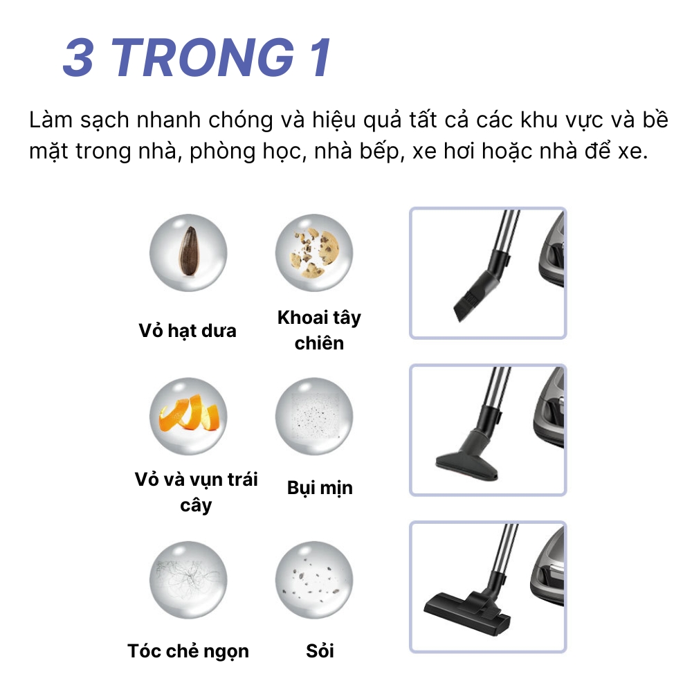 Máy hút bụi cầm tay gia đình SOKANY SK-13041 với lực hút lên đến 220.000Pa có màn hình LCD vô cùng tiện ích - HÀNG CHÍNH HÃNG - DELIYA