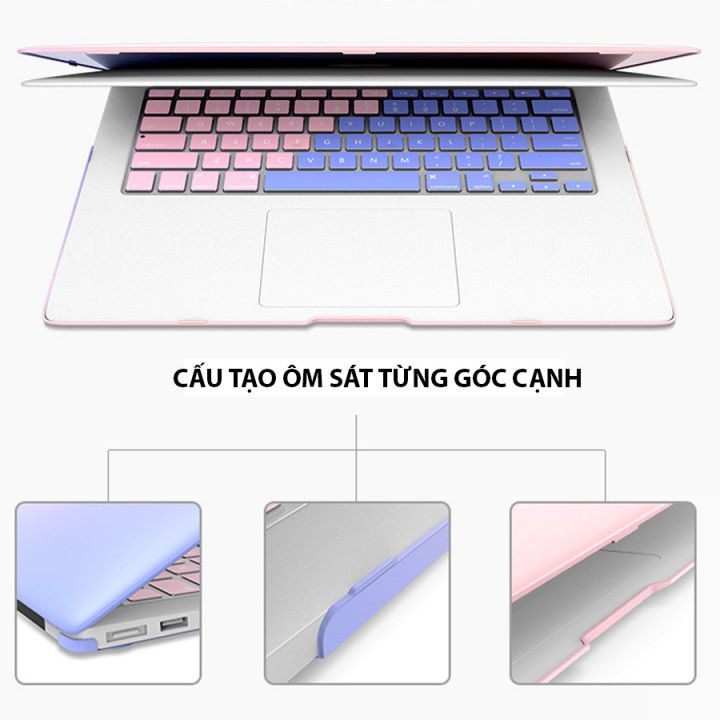 Combo ốp kèm phủ phím màu Gradient bảo vệ cho Macbook đủ dòng