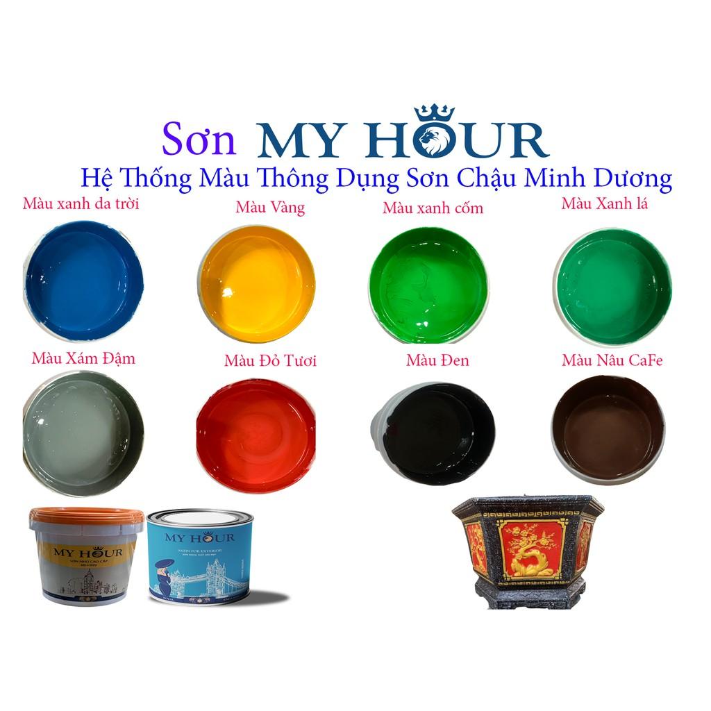 Sơn chậu cảnh xanh rêu đậm mới, sơn trang trí MY HOUR