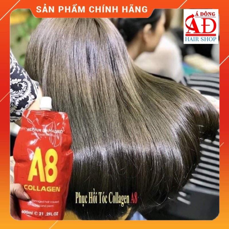 DẦU HẤP Ủ TÓC COLLAGEN A8 SIÊU MƯỢT 600ML