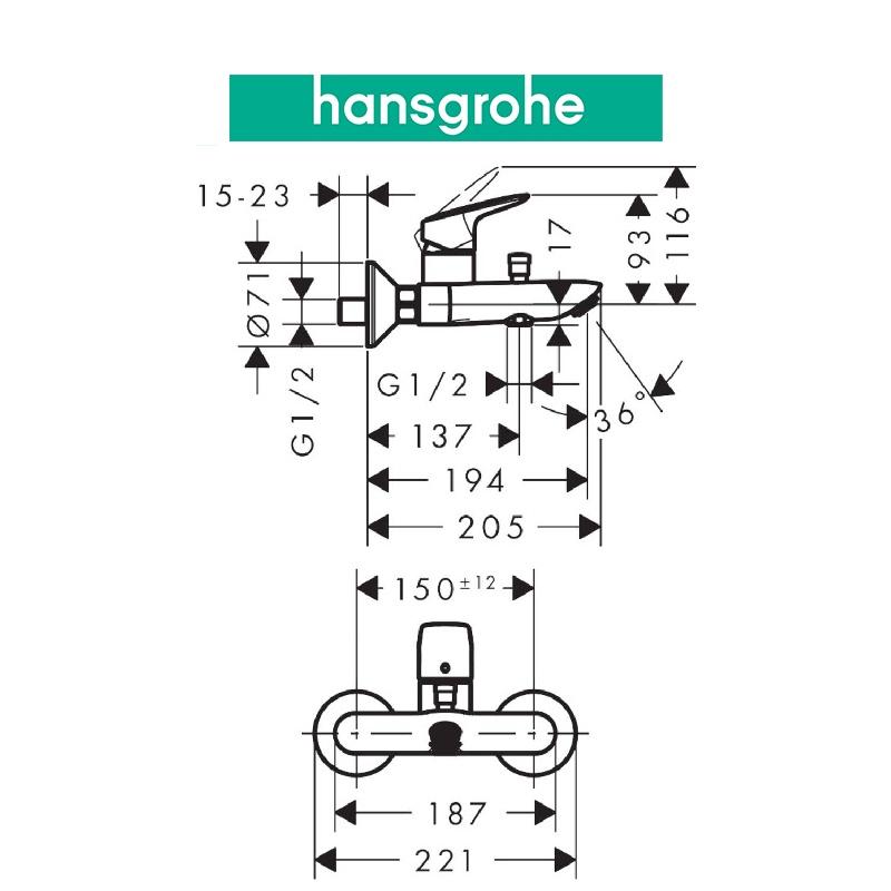 Bộ trộn HANSGROHE Logis 71400