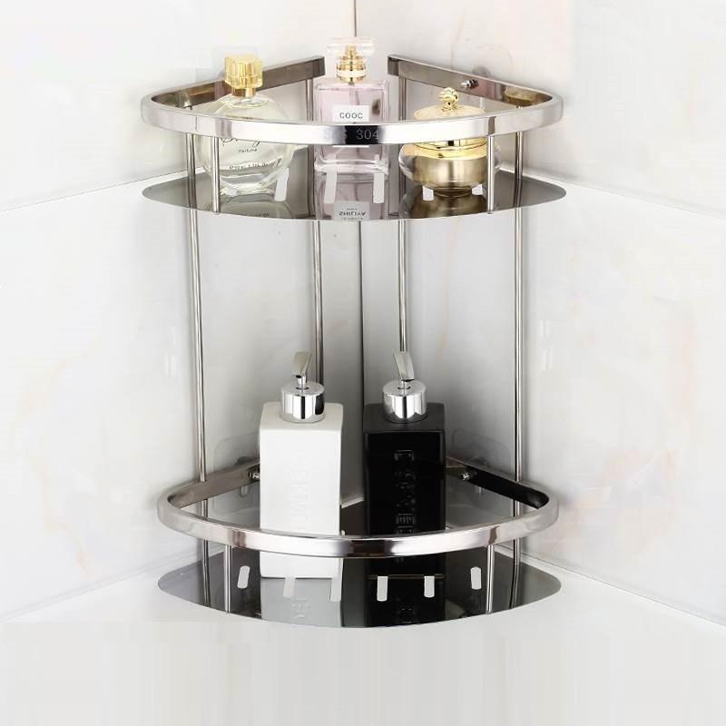 Kệ góc 2 tầng inox 304 hàng cao cấp dày dặn