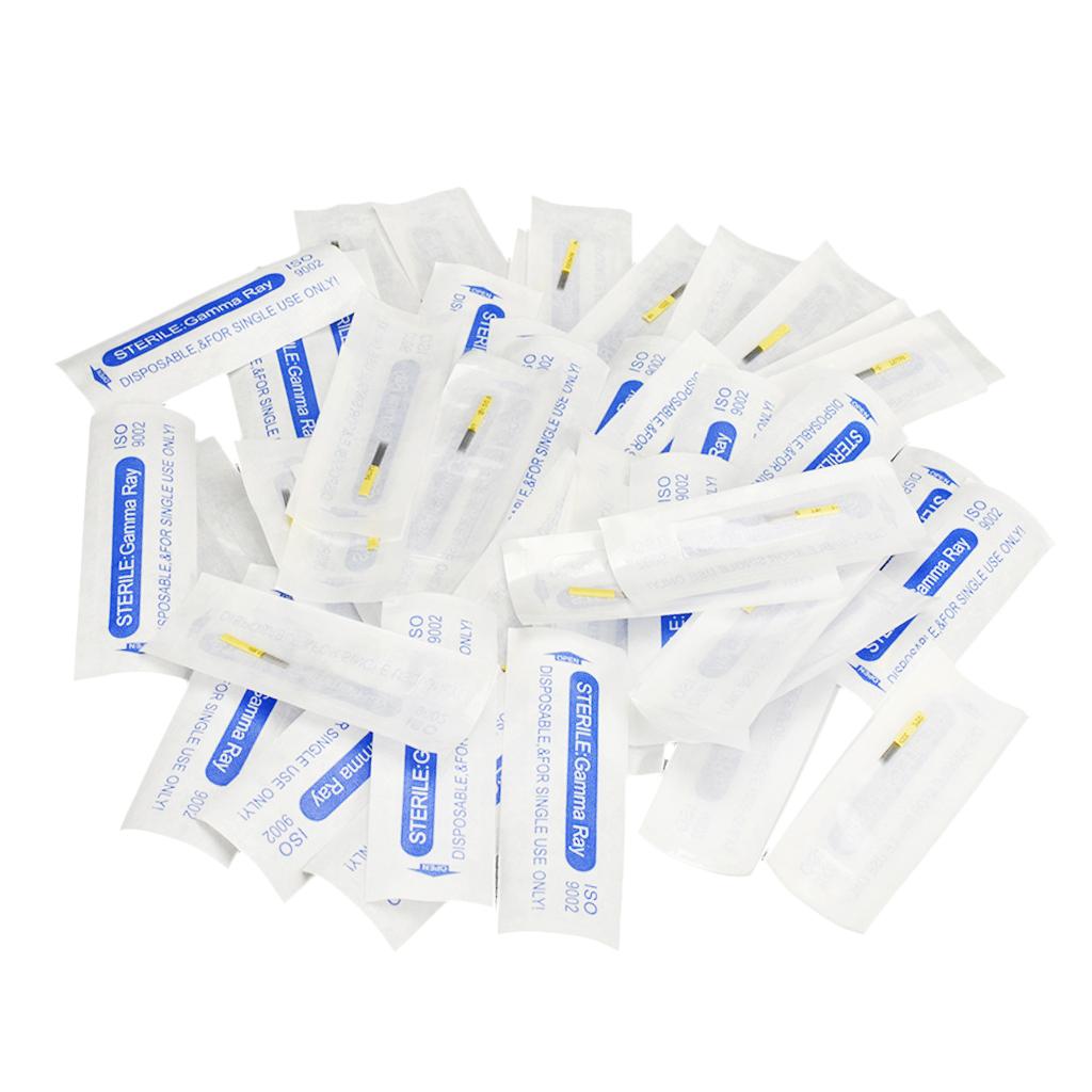 50pcs Professional Sterile  Disposable 3D Makeup Needles M2