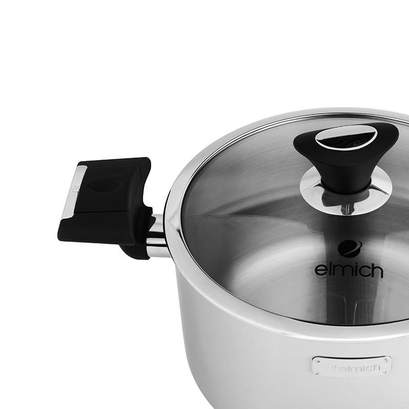 Bộ nồi chảo inox 3 lớp đáy liền cao cấp Elmich Trimax XP