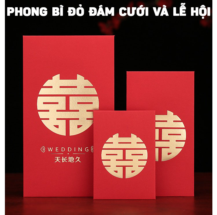 Bộ 10 Phong Bao Lì Xì Trao Duyên Đám Cưới Cao Cấp - C