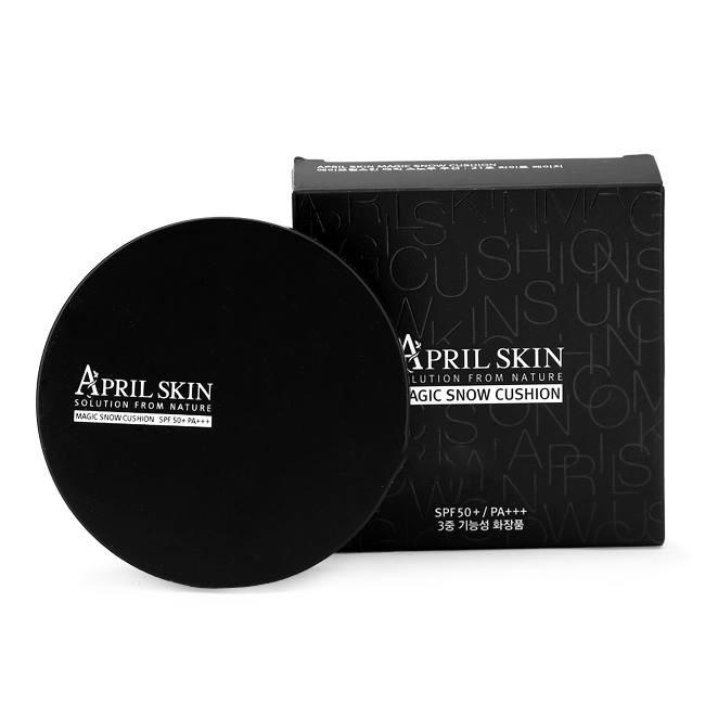 Phấn nước April Skin Magic Snow Cushion Hàng Hàn Quốc 15g (Mọi loại da) - hộp đen