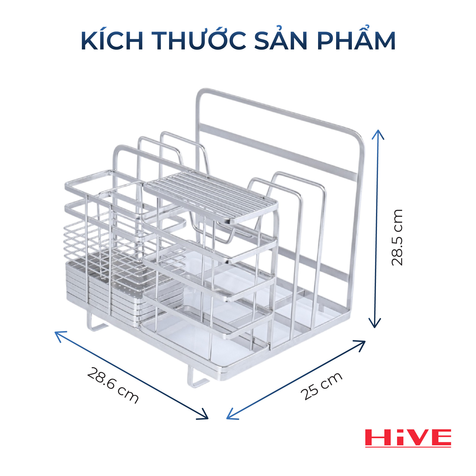 Kệ Đựng Đũa Muỗng Dao Thớt Đa Năng HiVE (NEW COLLECTION)