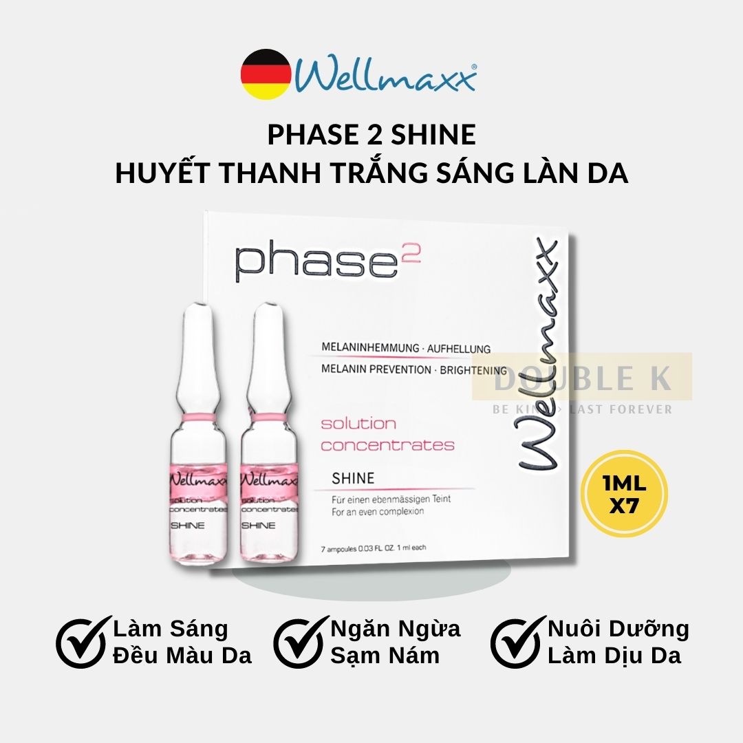 Huyết Thanh Trắng Sáng Da Wellmaxx Phase 2 Shine - Cải Thiện Sắc Tố Da, Mờ Thâm Sạm Nám - Double K