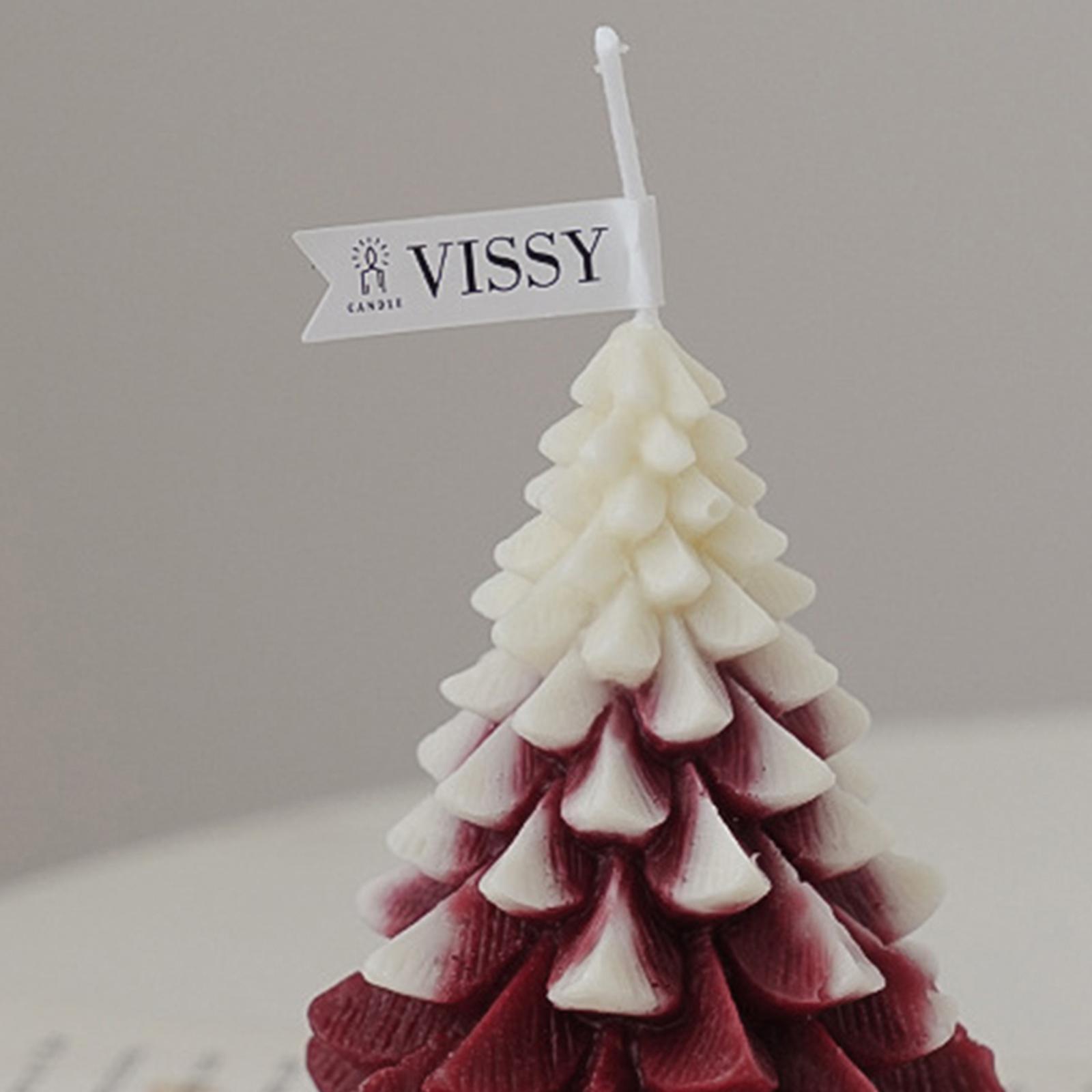 2PCS Christmas Tree Scented Candle Halloween Bar Home Decorative Photo Props