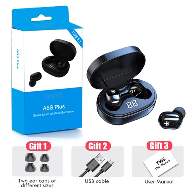 Không Dây TWS Tai Nghe Tai Nghe Bluetooth 5.0 Thể Thao Tai Nghe Chống Thấm Nước Loại Bỏ Tiếng Ồn Tai Nghe Nhét Tai Xiaomi Redmi Lenovo Pk A6S